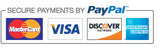 PayPal: Mastercard, Visa, Discover and American Express accepted